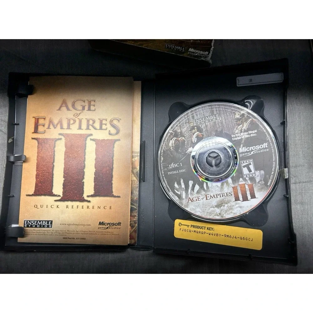 Age of Empires III (PC, 2005) 3-Disc Set Complete PC CD-ROM Windows